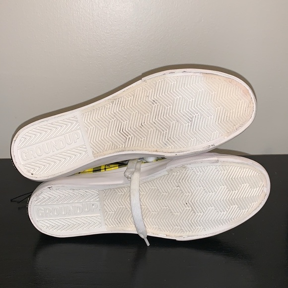 Mens Size 8 Harry Potter High Top Hufflepuff Black Yellow Shoes by Ground Up - Picture 9 of 9